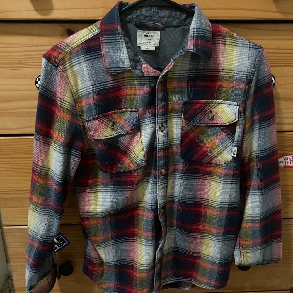 Vans red plaid flannel